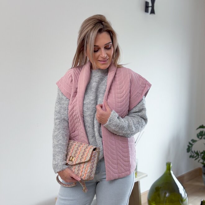 Overlay gilet soft pink