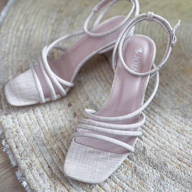 Beige bliss sandaal met hak