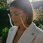Giulia brillenketting transparant