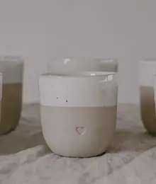 Cappuccino heart mok 8x8cm