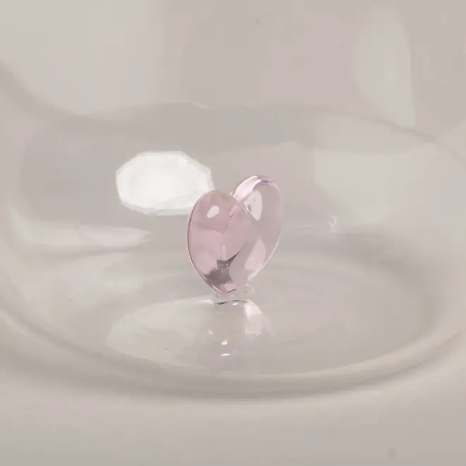 Rose deep love glas 400ml