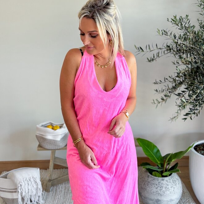 Comfy splash dress pink