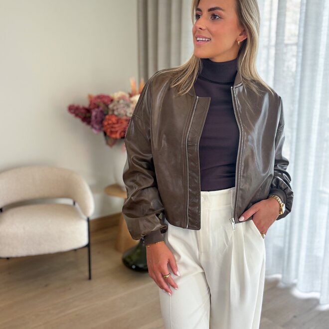 Cacao Leather Jacket