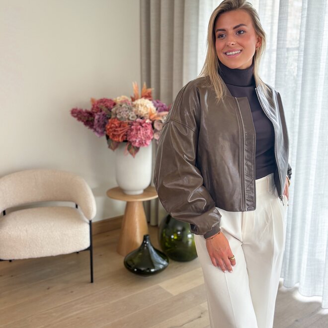 Cacao Leather Jacket