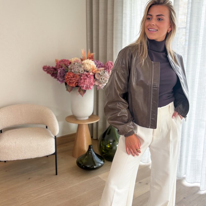 Cacao Leather Jacket