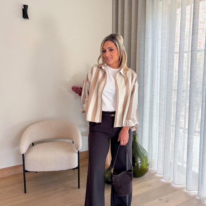 Double round belt brown