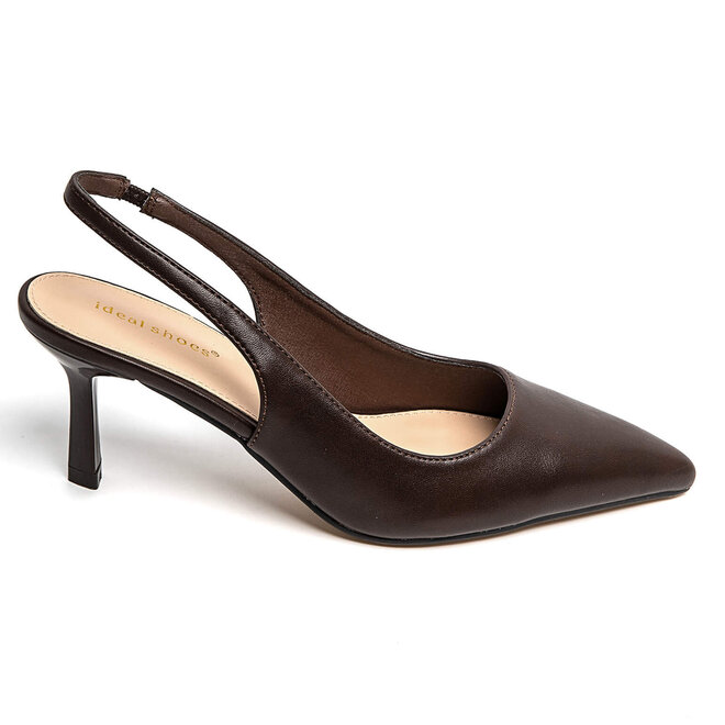 Matte brown heel