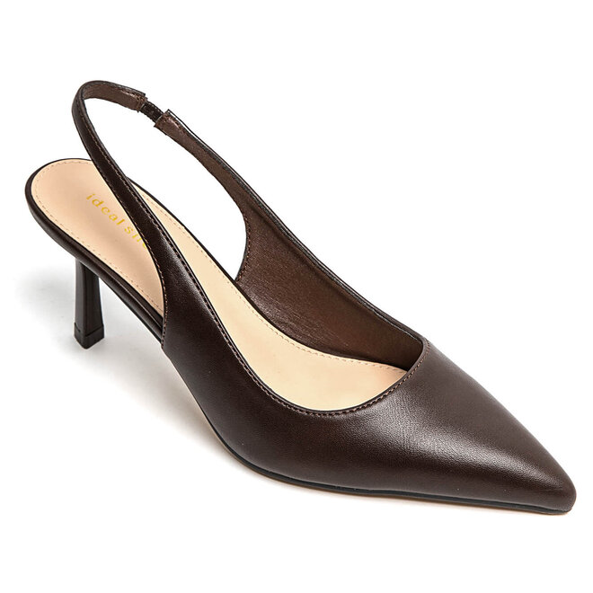Matte brown heel