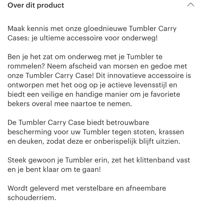 Tumbler Carry Case milky coconut