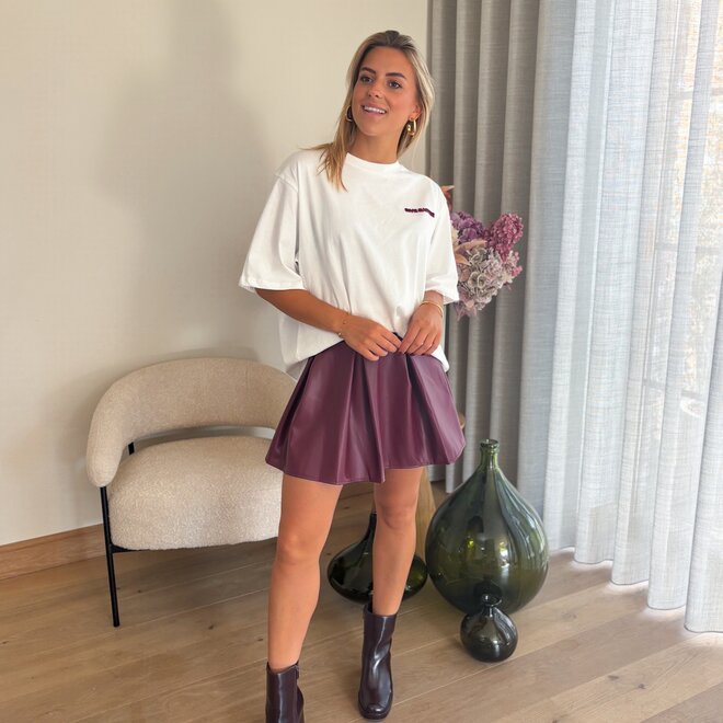 Matte swing skirt burgundy