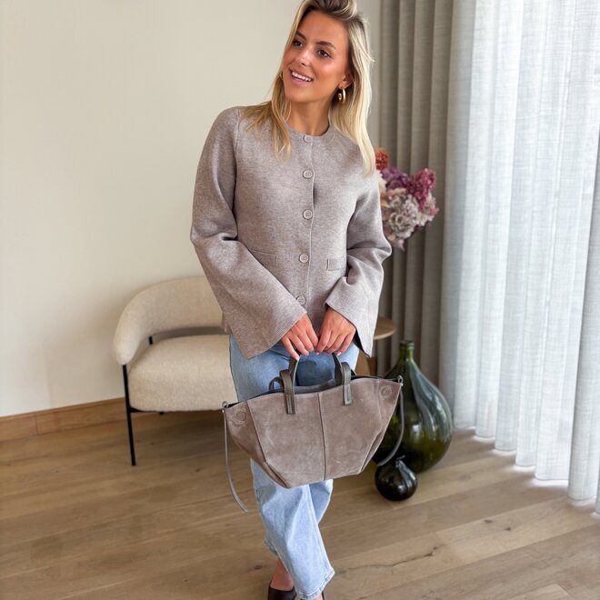 Leonor bag Suede Taupe