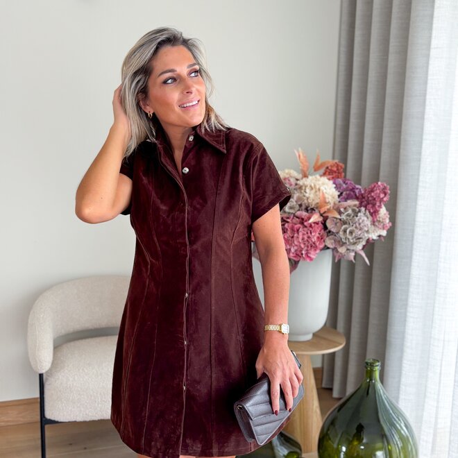 Suede Sensuelle Dress Camel