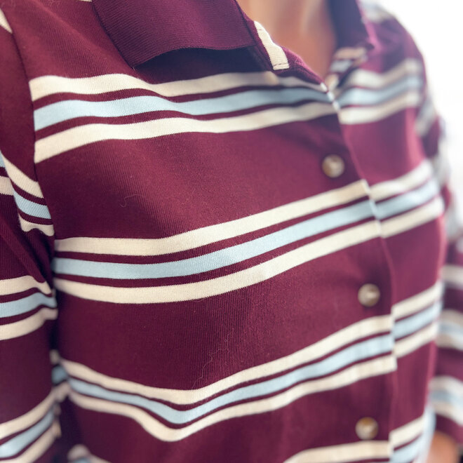 Line edit polo Bordeaux