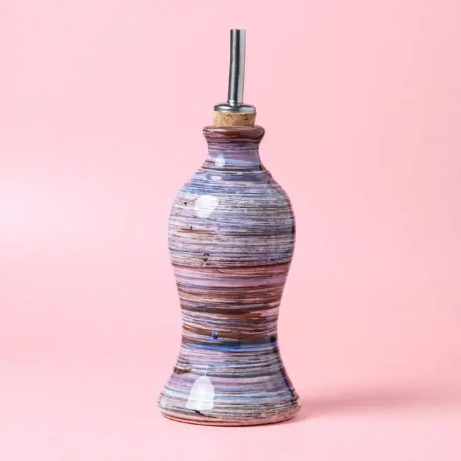 Ceramic Olive Oil Bottle Lavender
