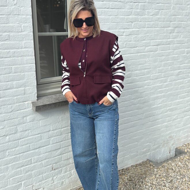 Juliette body warmer Burgundy