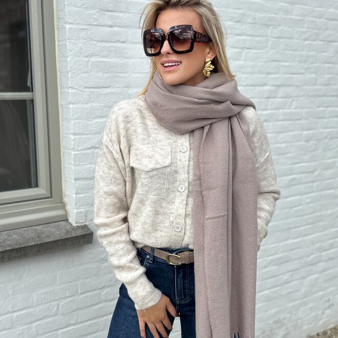 Snug Pocket Cardigan Beige