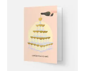 Wenskaart Champagne tower - Laperla Conceptstore