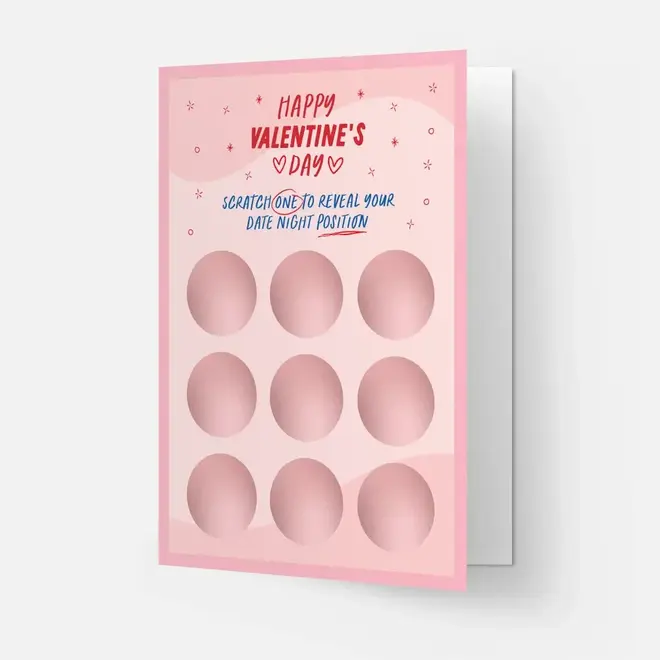 Wenskaart Valentines day scratch