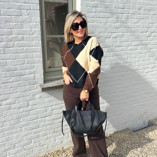 Wide leg jeans chocolate