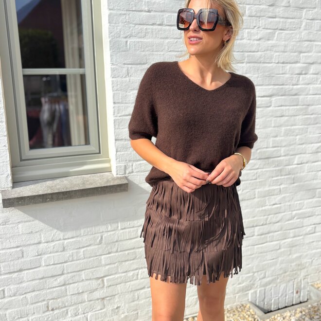 Flow all the way Skirt Brown