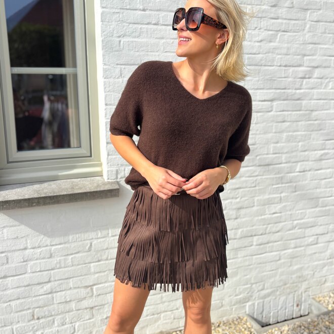 Flow all the way Skirt Brown