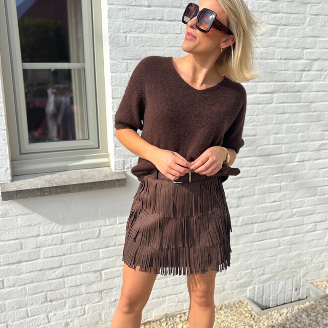 Flow all the way Skirt Brown