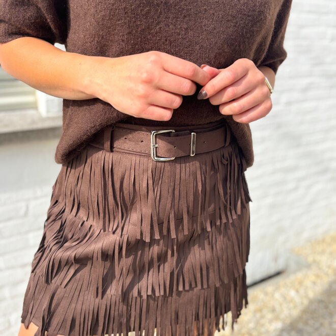Flow all the way Skirt Brown