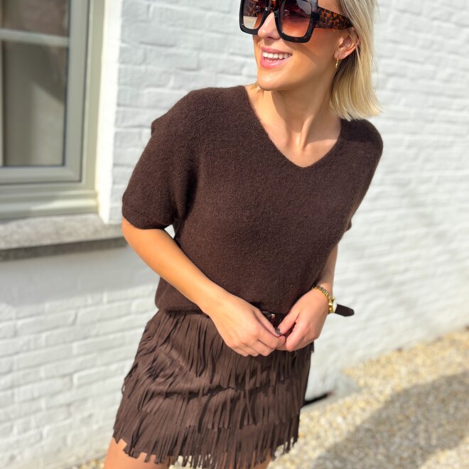 Flow all the way Skirt Brown