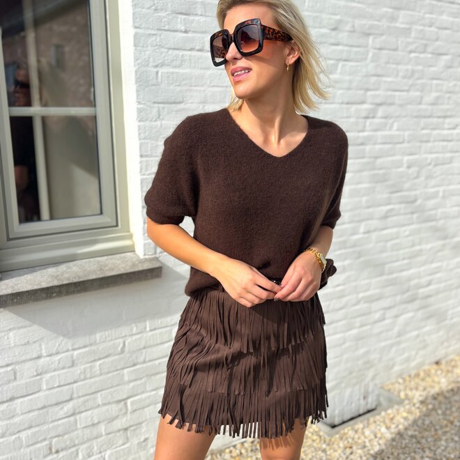 Flow all the way Skirt Brown