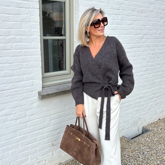 Michelle Suede Handbag Brown