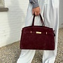 Michelle Suede Handbag Burgundy