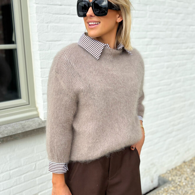 Snuggle Knitt Pull Taupe