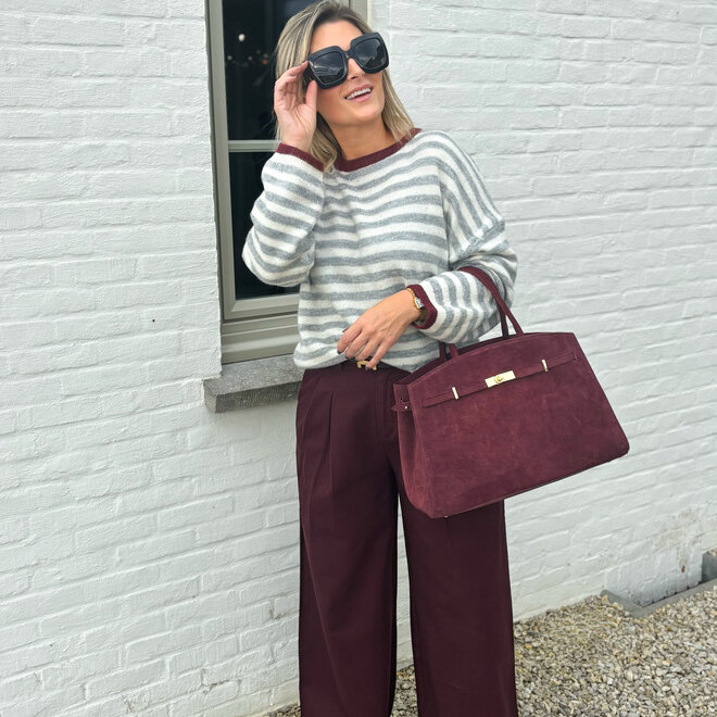 Midnight Romance Trouser Burgundy