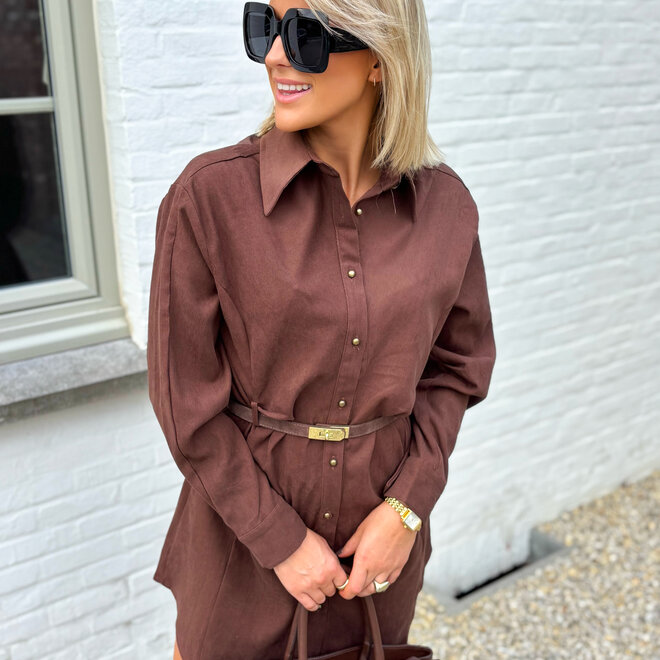 Ribbed Cinnamon Dress