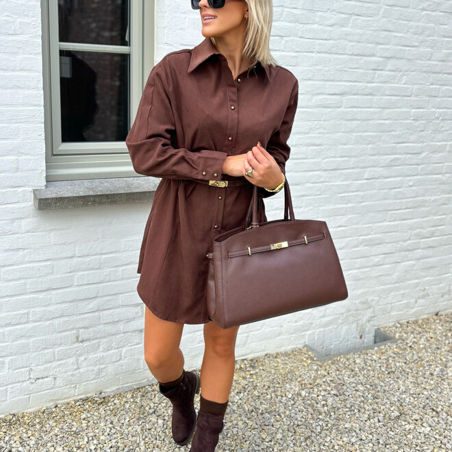 Ribbed Cinnamon Dress