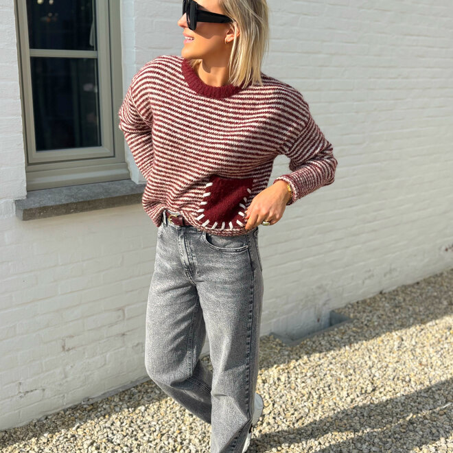 Roll up Mom Jeans Grey