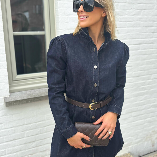 Walnut quilted Clutch