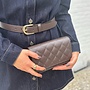 Walnut quilted Clutch