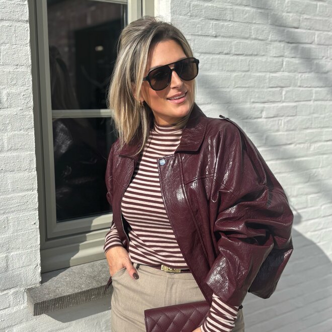 Burgundy quilted Clutch