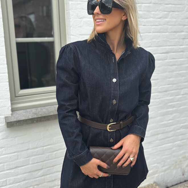 Lederen riem Brown met gesp