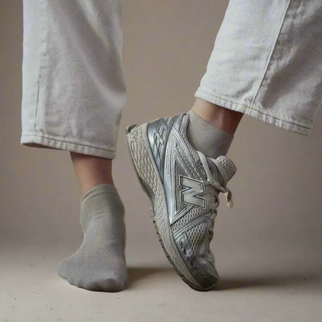 Klue enkelsokken effen in beige