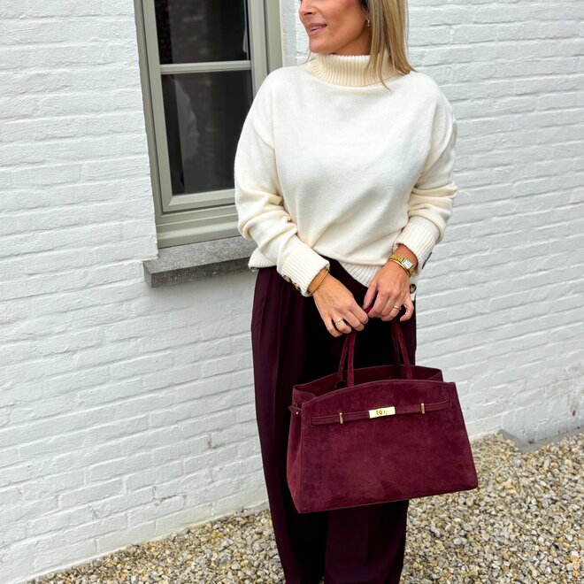 Driftwood button knit ecru