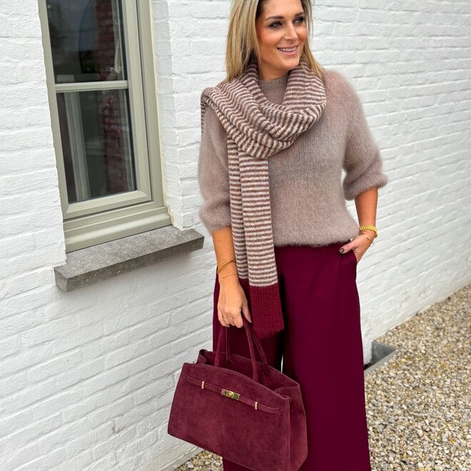 The flow trouser burgundy