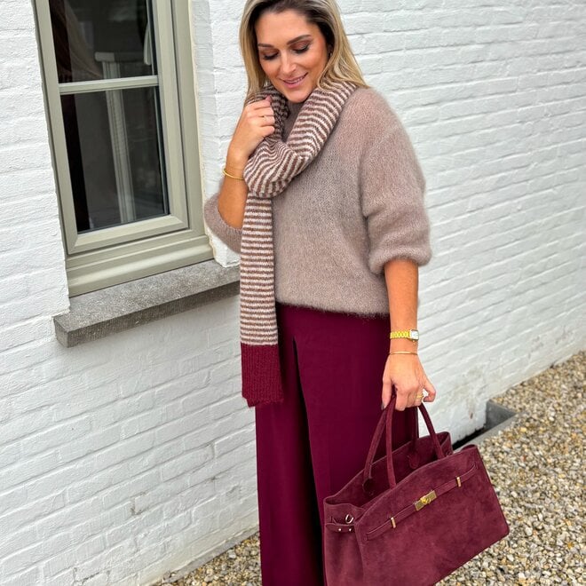 The flow trouser burgundy