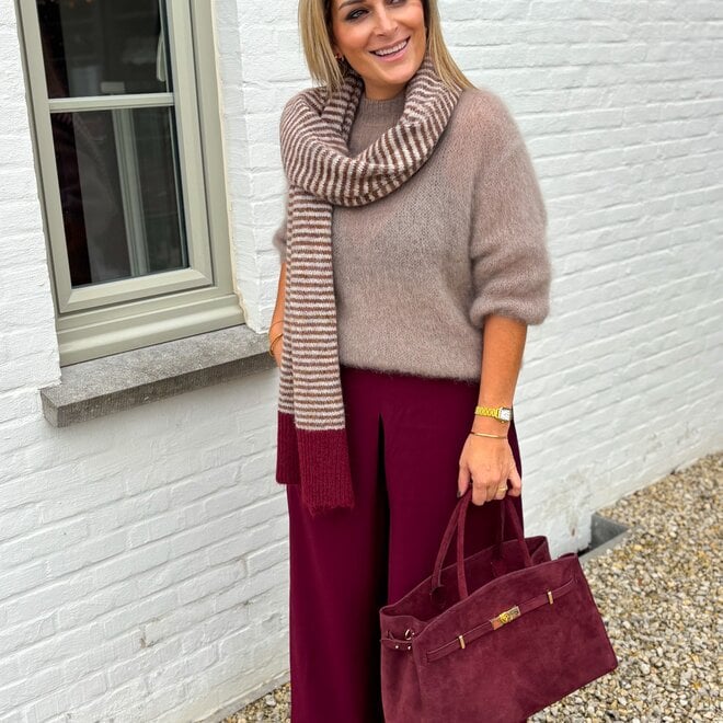 The flow trouser burgundy
