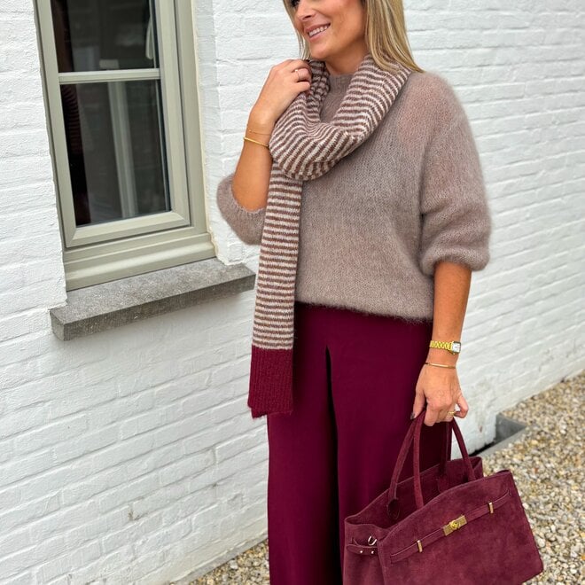 The flow trouser burgundy