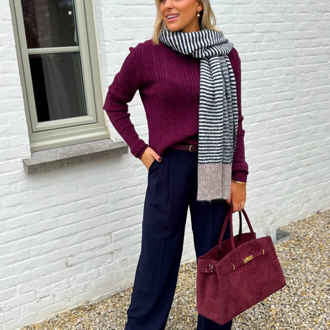 Studio wide trouser navy