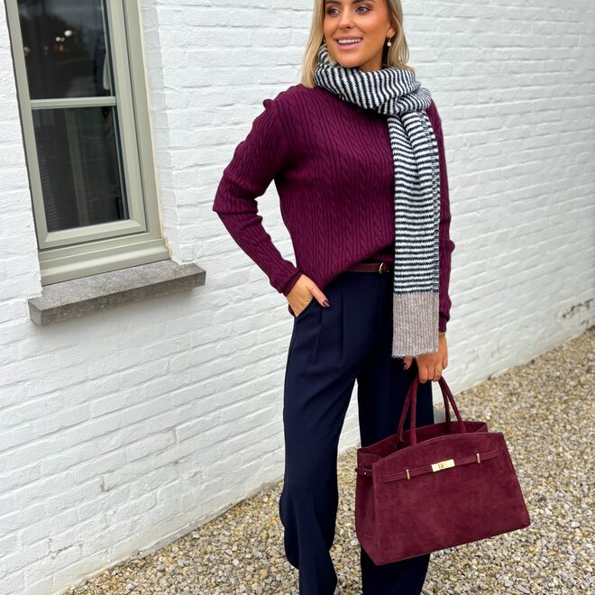 Studio wide trouser navy