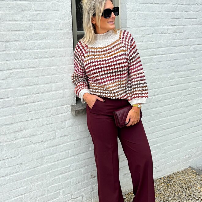 Sleek Avenue trouser burgundy