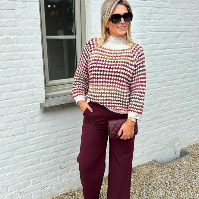 Sleek Avenue trouser burgundy